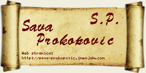 Sava Prokopović vizit kartica